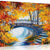 Autumn Bridge Landscape Canvas