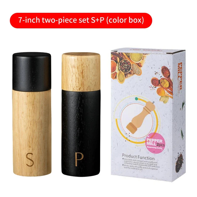 Wooden Salt & Pepper Grinder Set