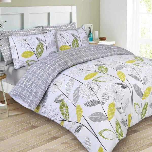 Grey Geo Floral Duvet