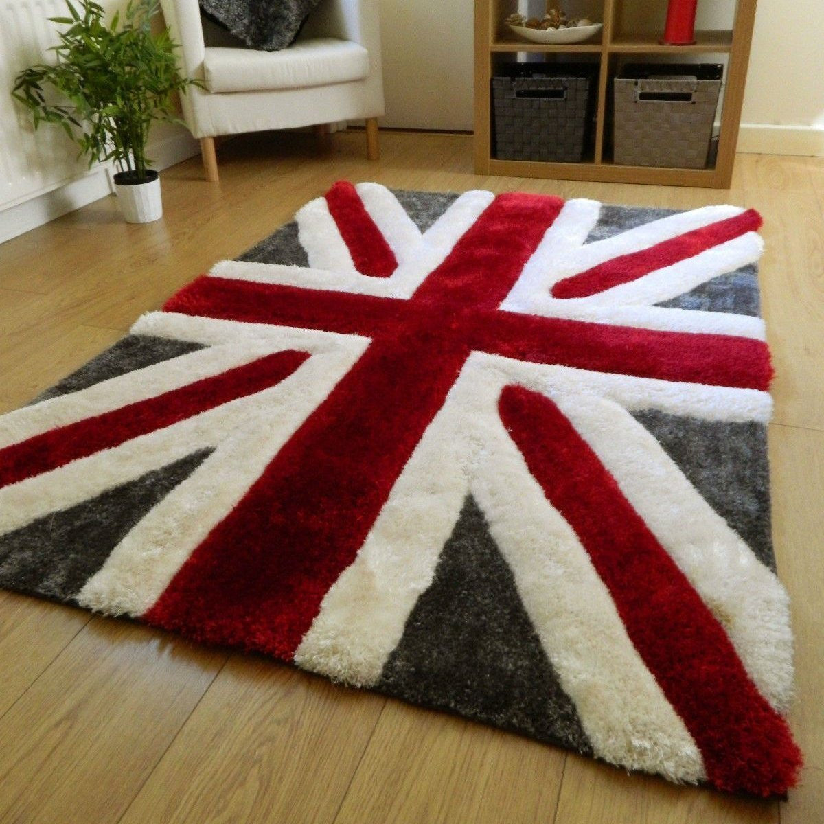 3D Shaggy Union Jack Rug