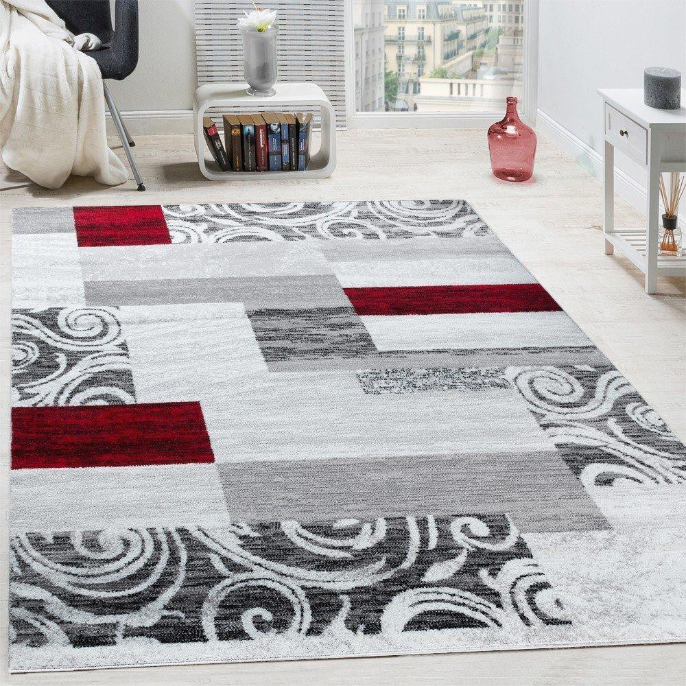 Red Flecked Abstract Rug