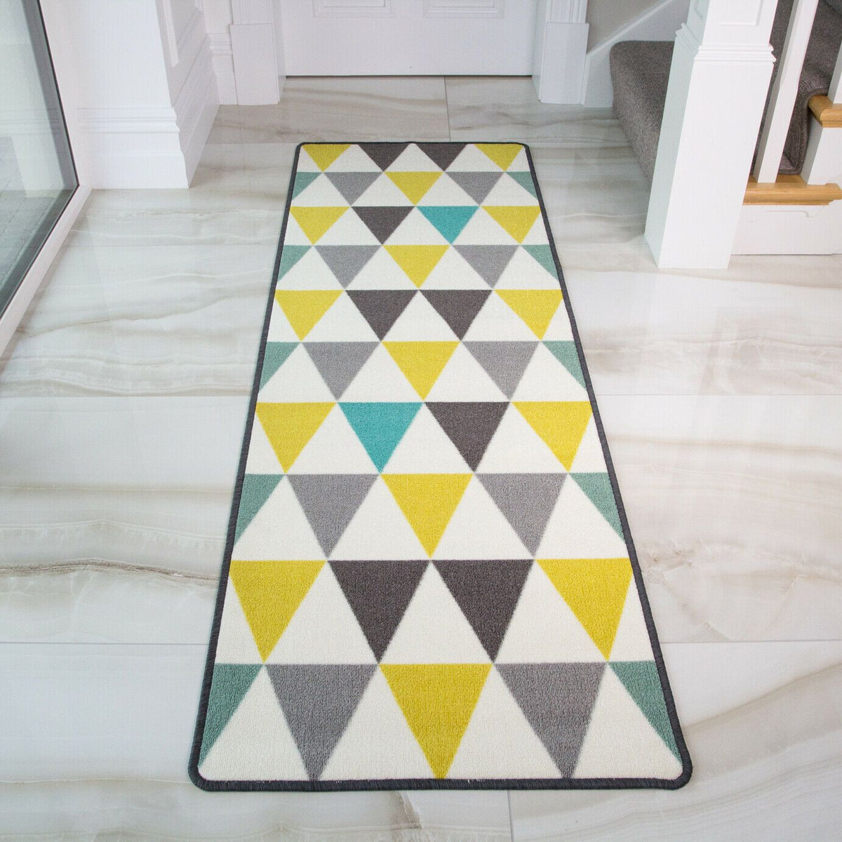 Teal Oxford Diamonds Rug