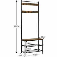 Rustic Coat & Shoe Rack