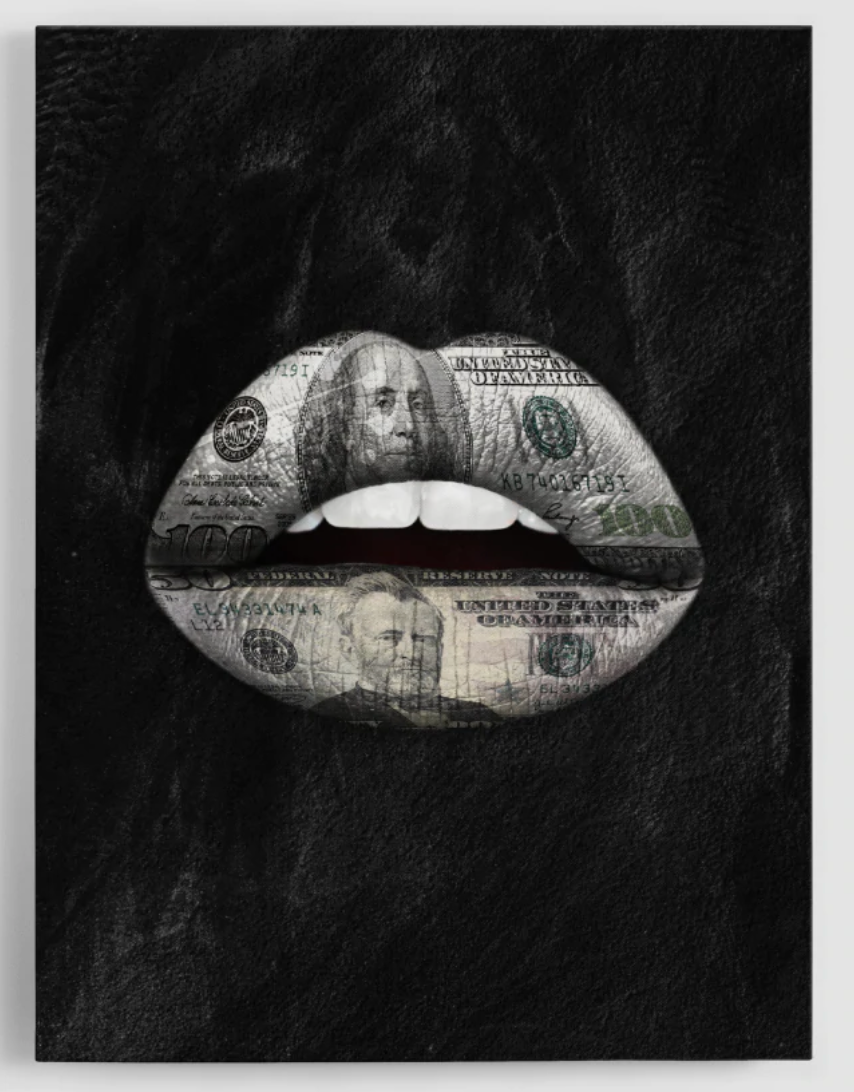 The Money Kiss Canvas