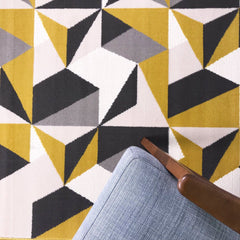 Yellow Geo Rug