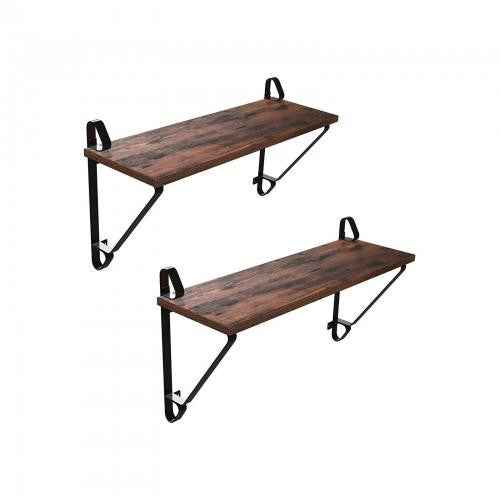 Rustic Brown Floating Shelves