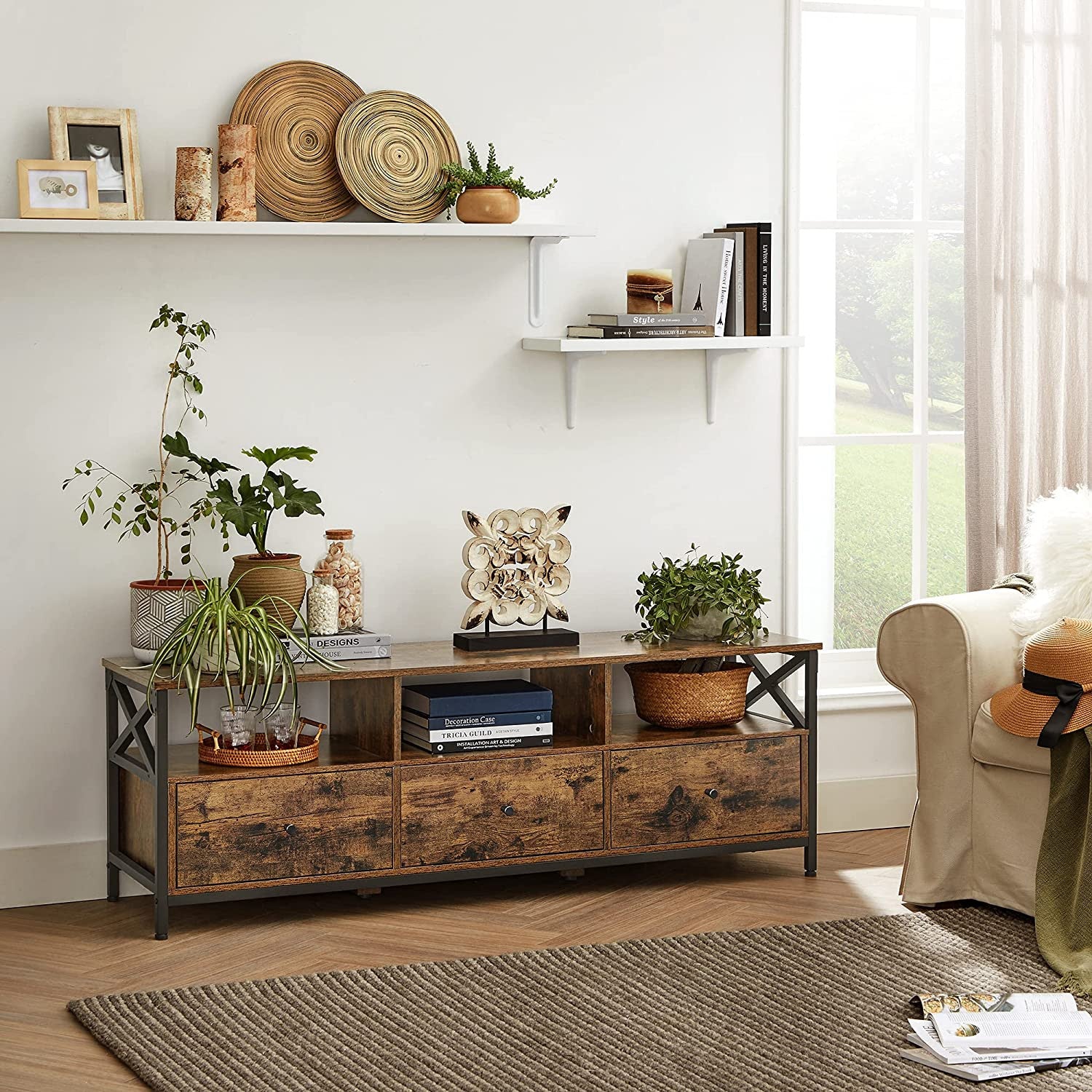 Rustic Cross TV Unit