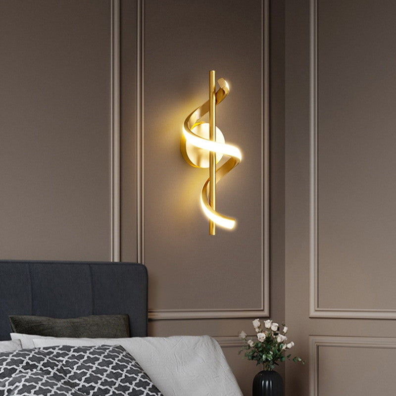 Contemporary Swirl Wall Light