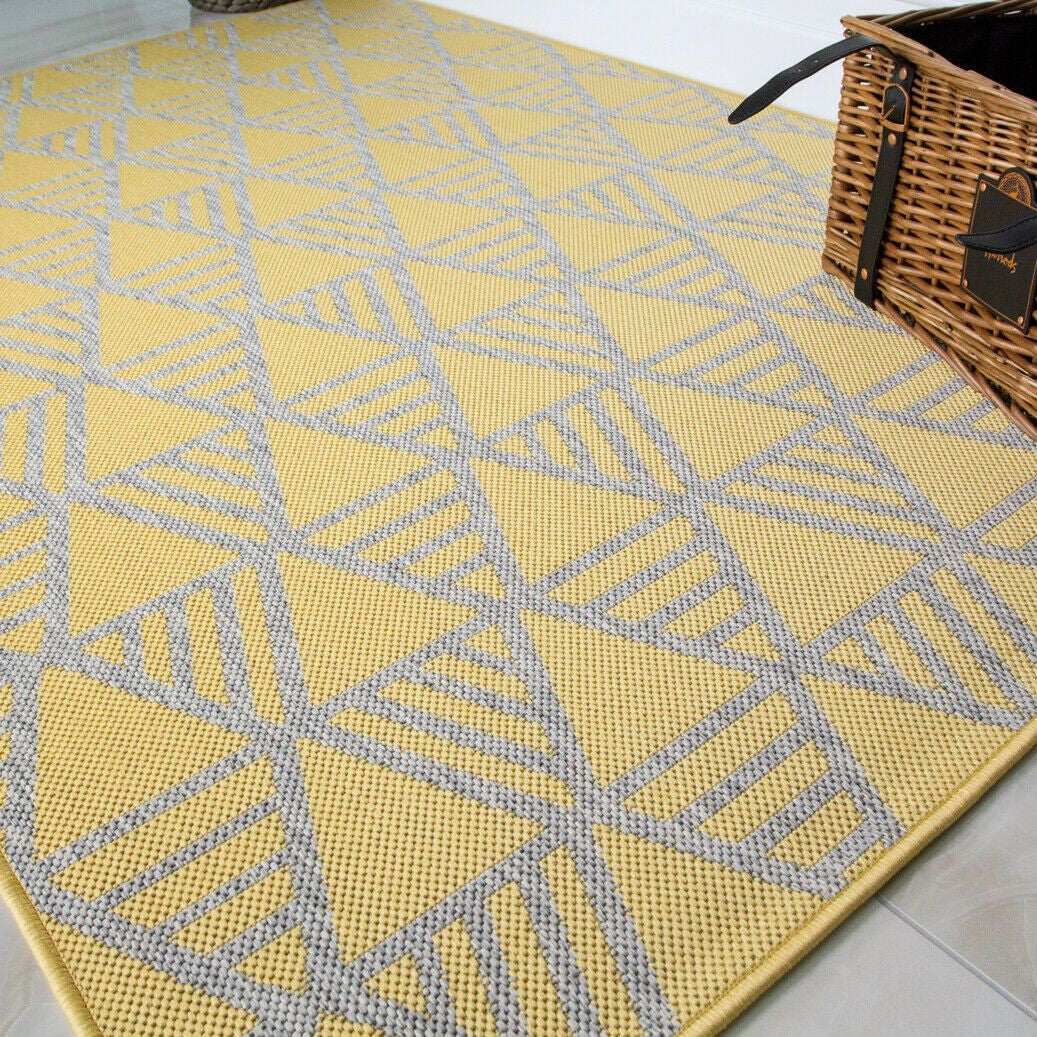 Yellow Flying Diamonds Rug