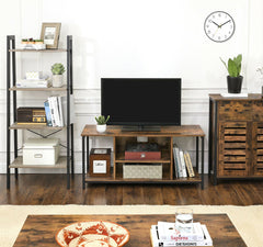 Rustic Brown Industrial TV Stand Cabinet