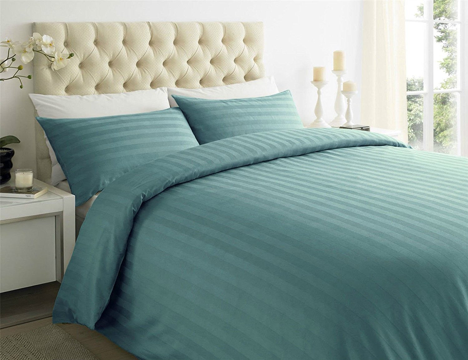 100% Egyptian Cotton Premium Striped Duvet Set