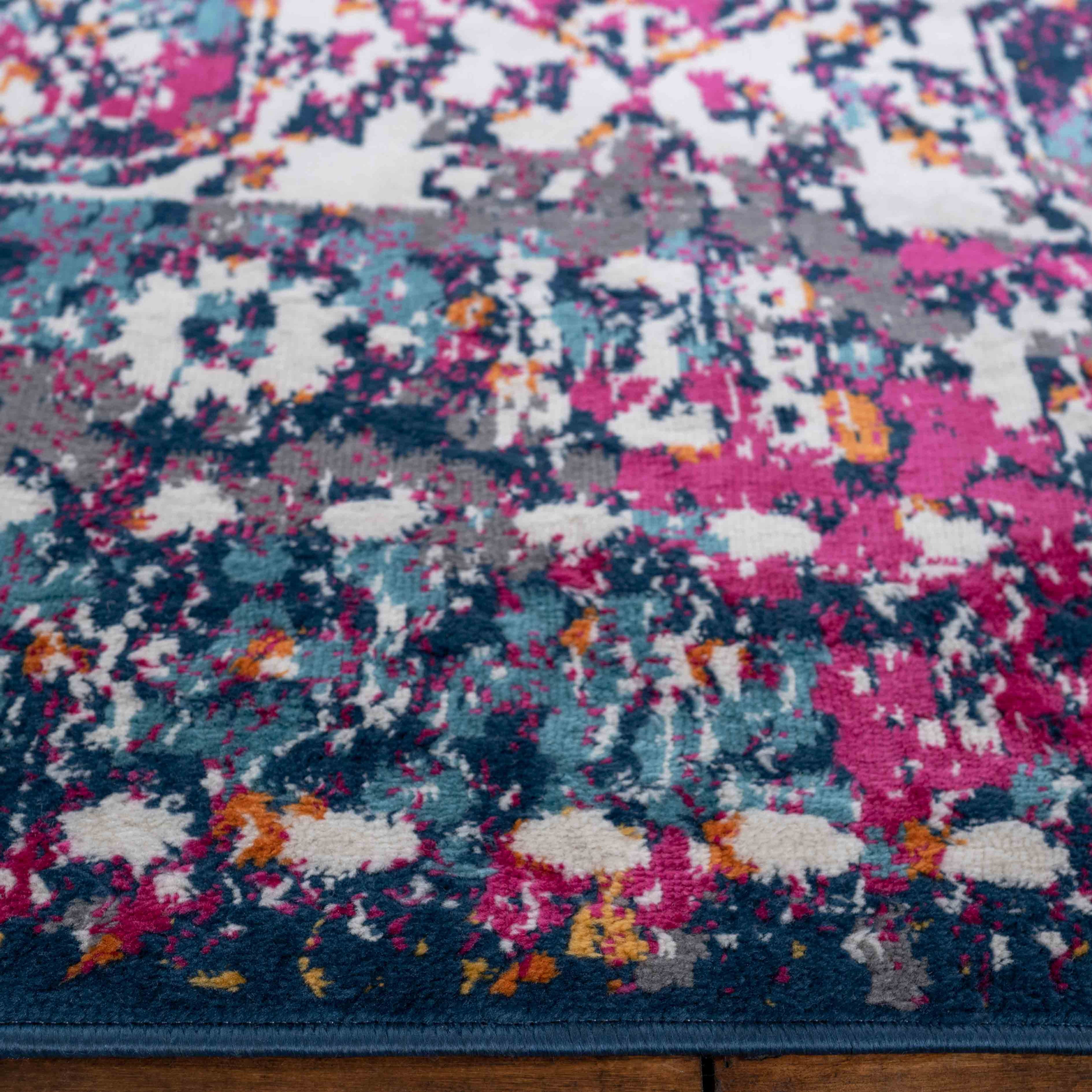 Navy Pink Muscat Rug