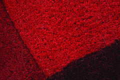 Red Abstract Collage Rug