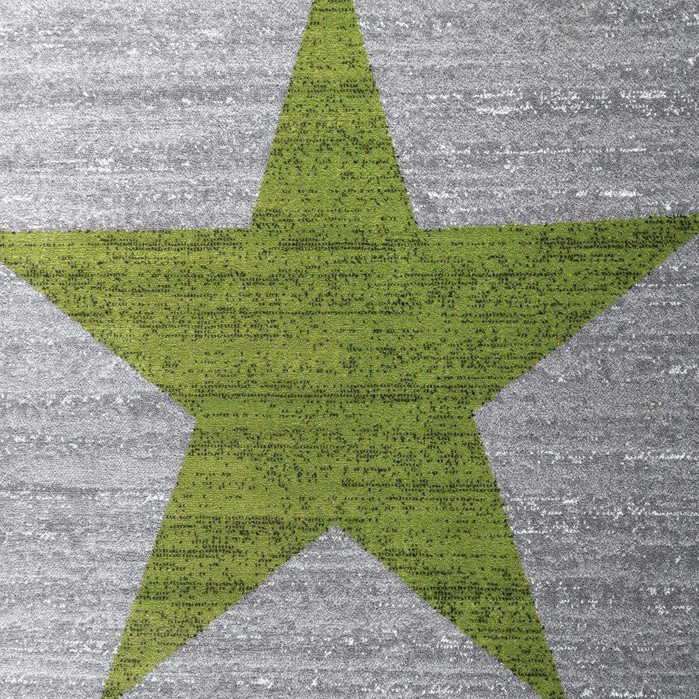 Grey & Green Designer Star Rug