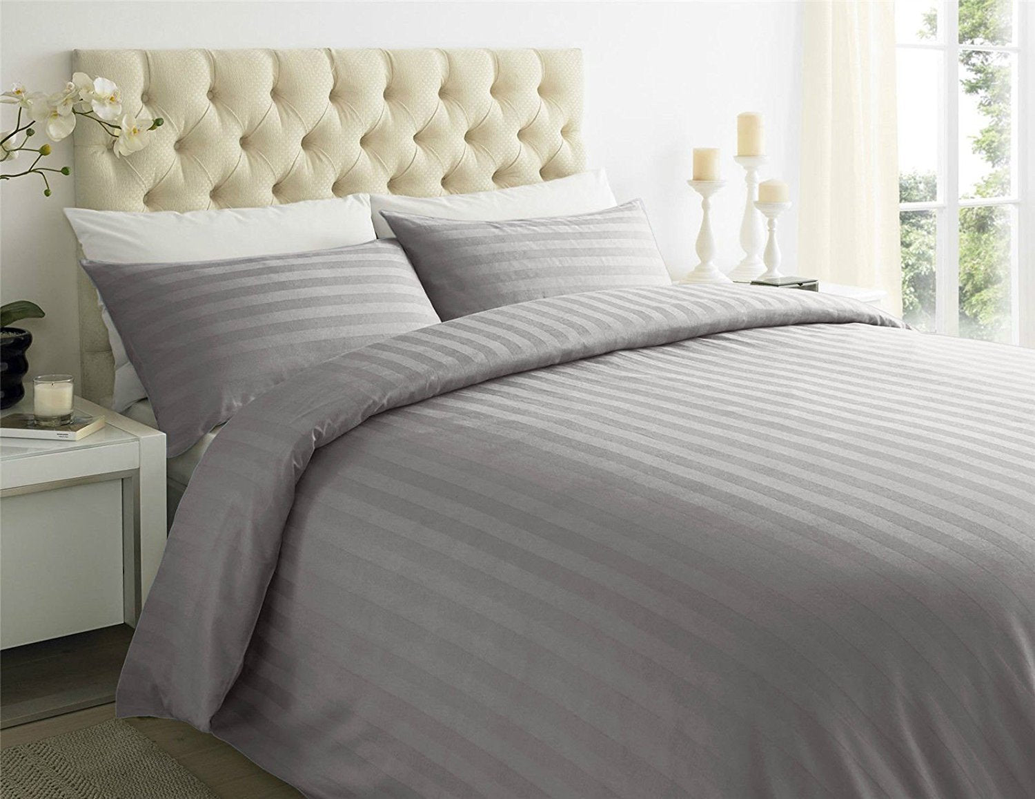 100% Egyptian Cotton Premium Striped Duvet Set