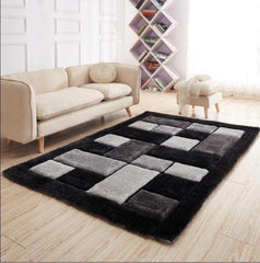 3D Shaggy Coloured Square Rug