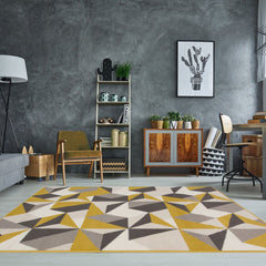 Yellow Geo Rug