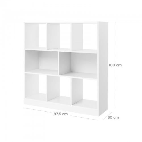 White Free Standing Bookcase