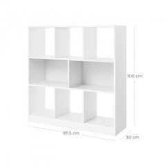 White Free Standing Bookcase