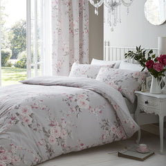 Grey Spring Flowered Duvet