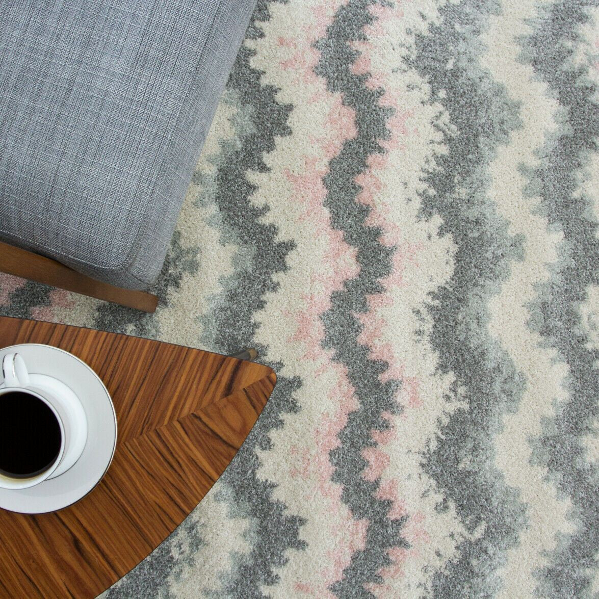 Waving Blush Pink Rug