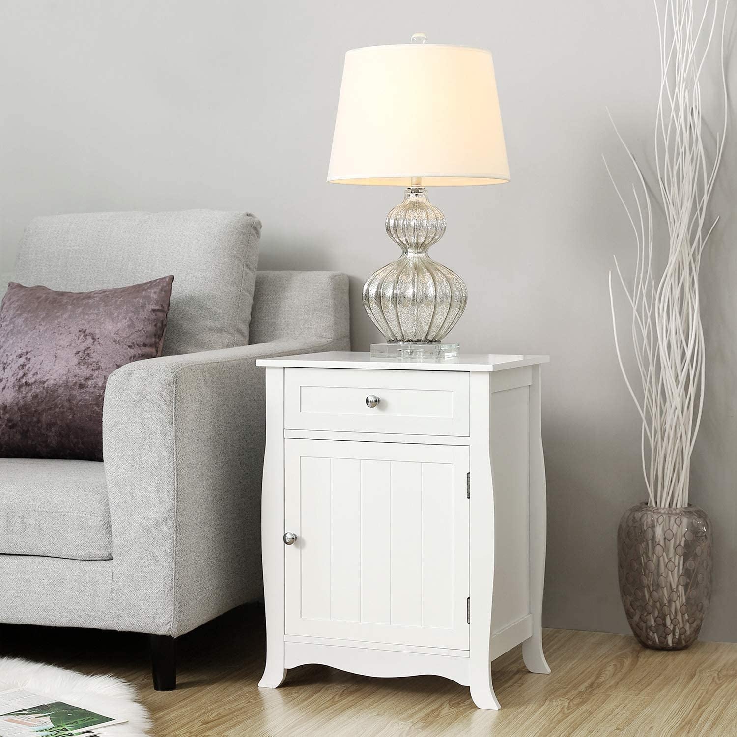 White Oxford Wooden Side Table