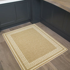 Sand Beige Greek Border Rug