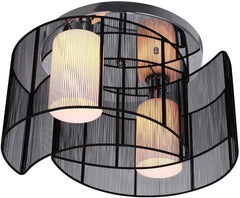 Black Modern Crescent Ceiling Light