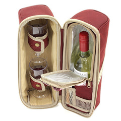 Deluxe Wine Cooler Bag with Glasses