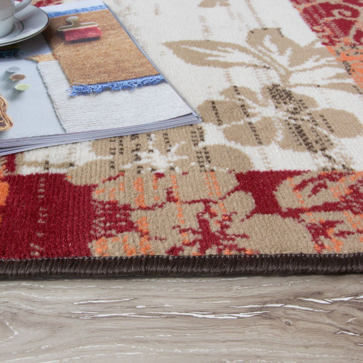 Burnt Orange Patchwork Rug