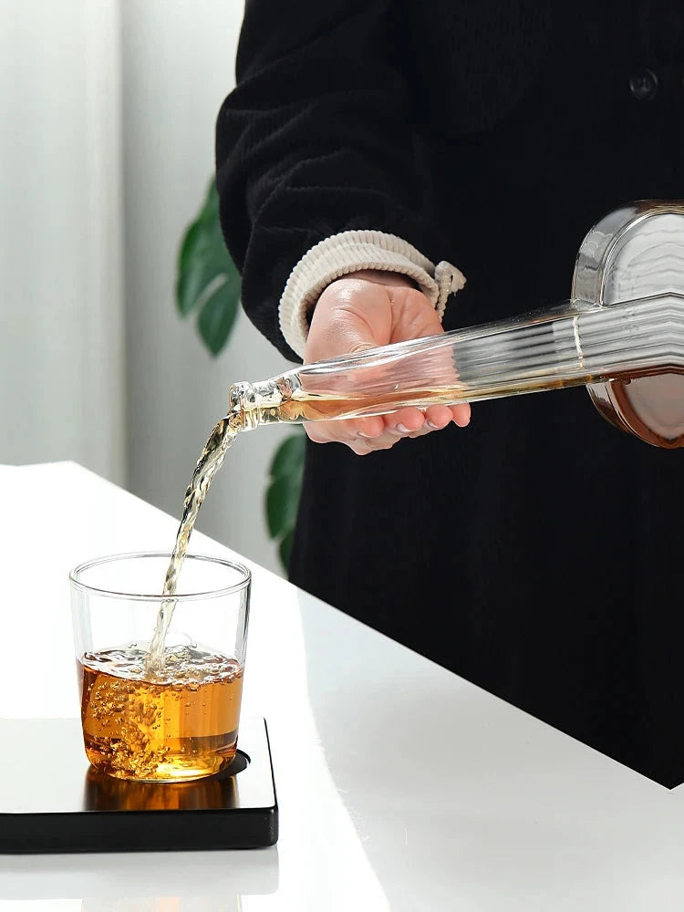 Glass Guitar Decanter & Glasses Set