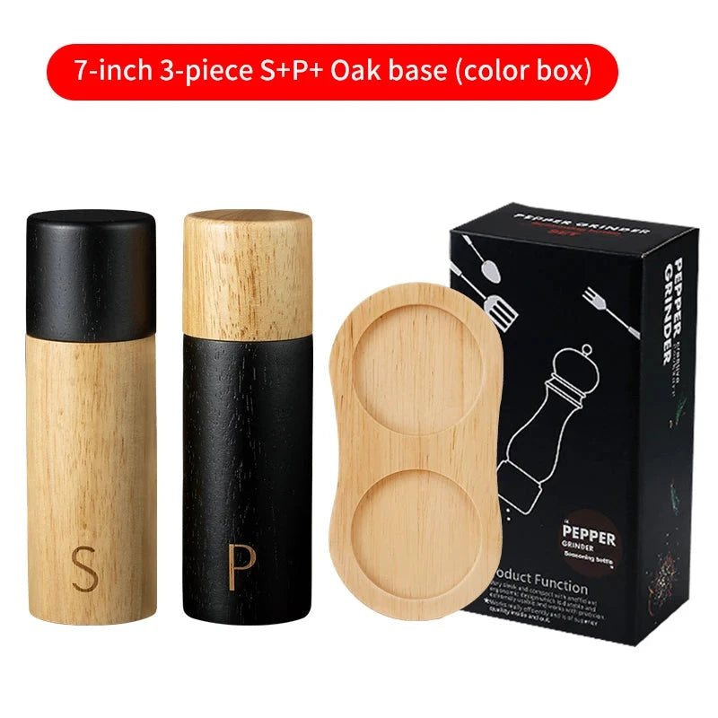 Wooden Salt & Pepper Grinder Set