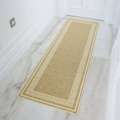 Sand Greek Border Runner Rug