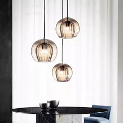 Nordic Ribbed Glass Pendant Light