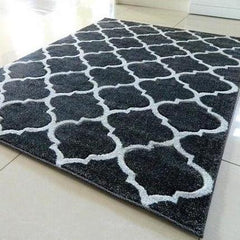 Charcoal Silver Moroccan Rug