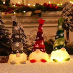 Glowing Knitted Christmas Gnomes