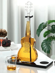 Glass Guitar Decanter & Glasses Set