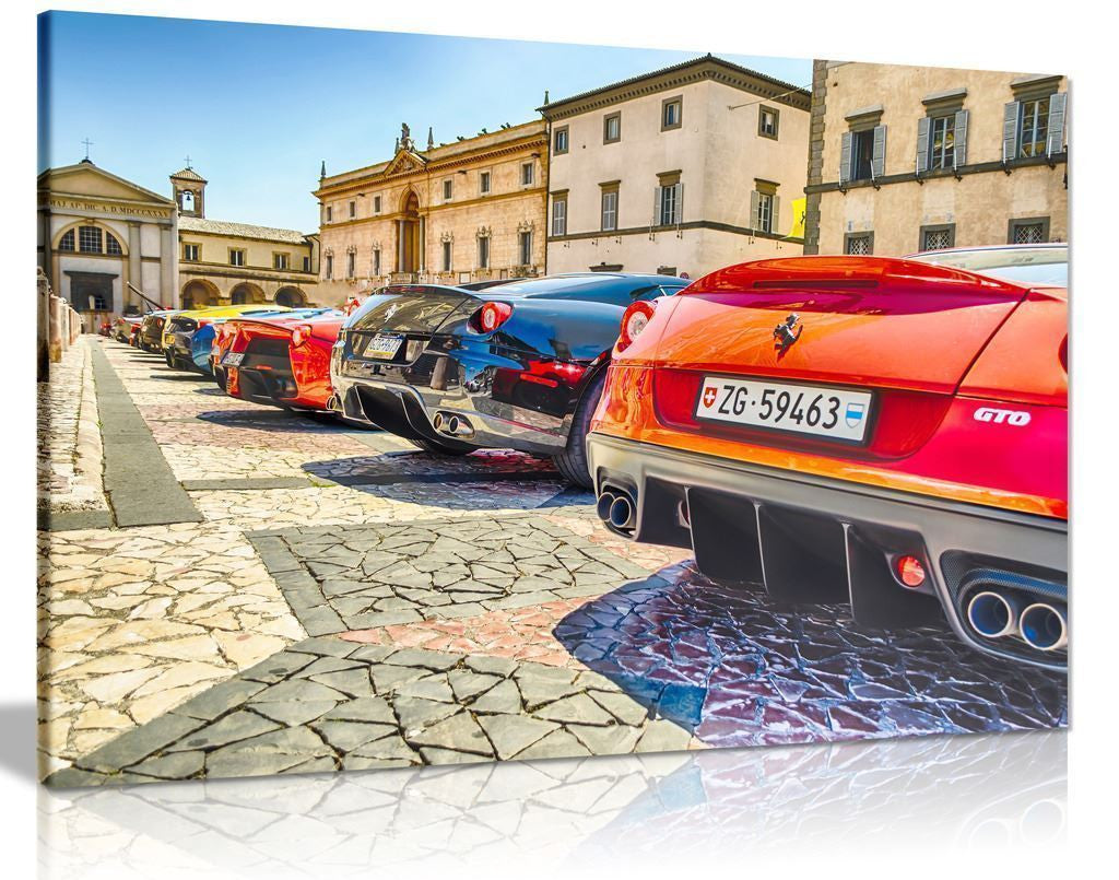 The Ferrari Row Canvas