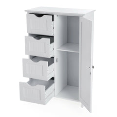 White 4 Drawer Bathroom Cabinet