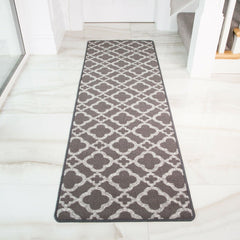 Grey Trellis Runner Rug