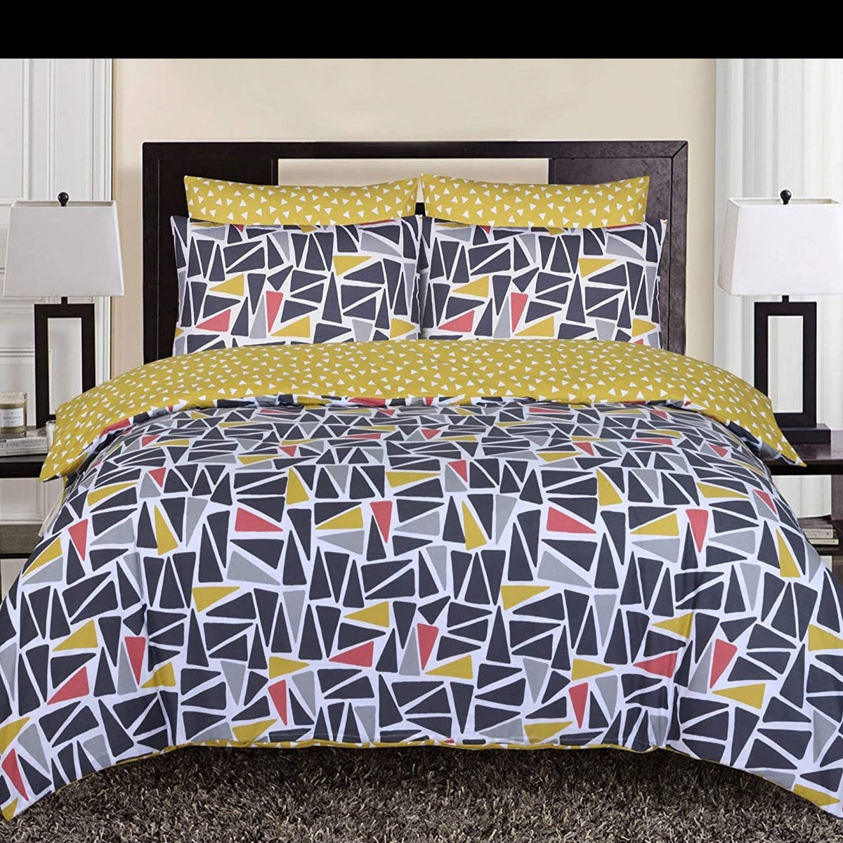 100% Cotton Geo Print Duvet Set