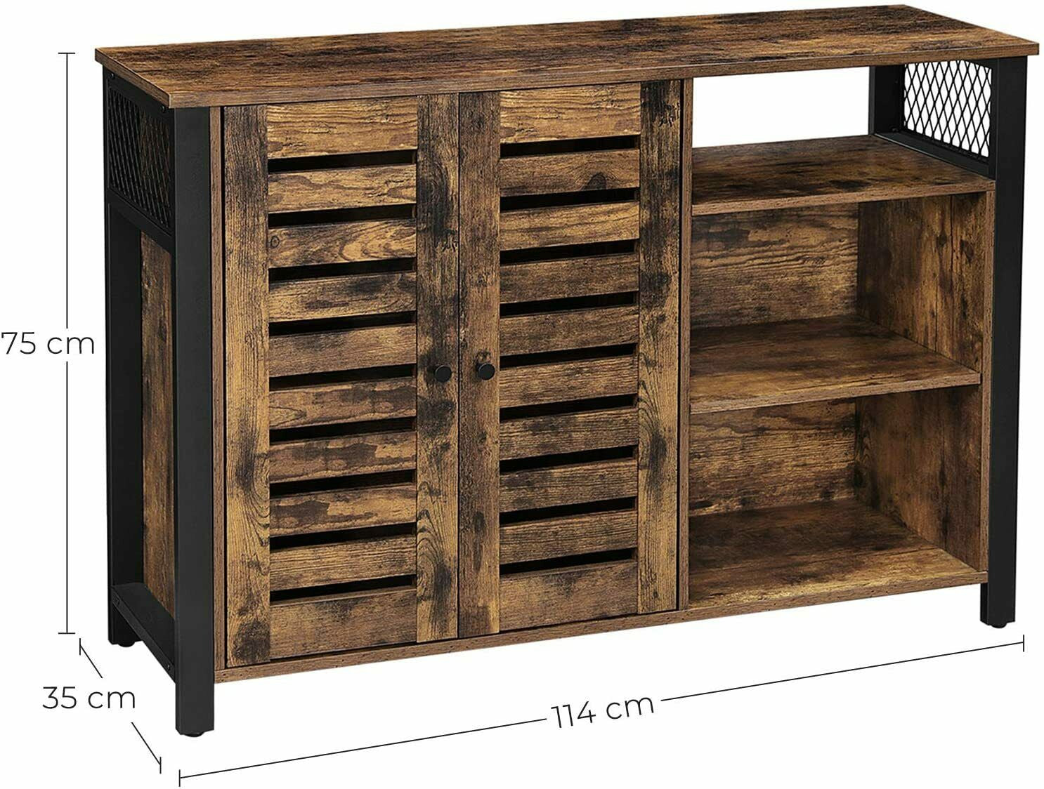 Rustic Double Door Industrial Cabinet