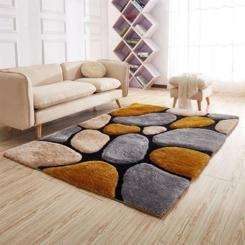 3D Multi-Coloured Pebbles Rug