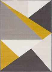 Grey Abstract Stripe Rug