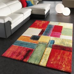 Modern Abstract Checkered Rug