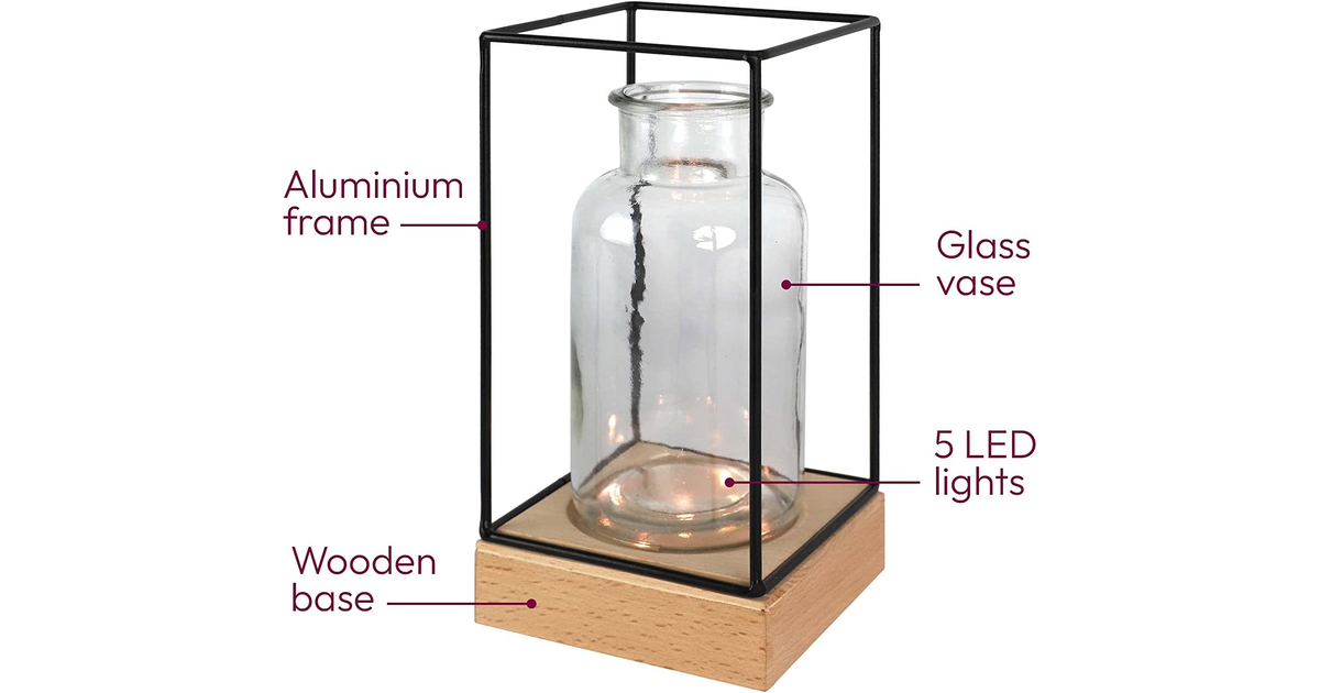 Illuminated Glass Flower Vase