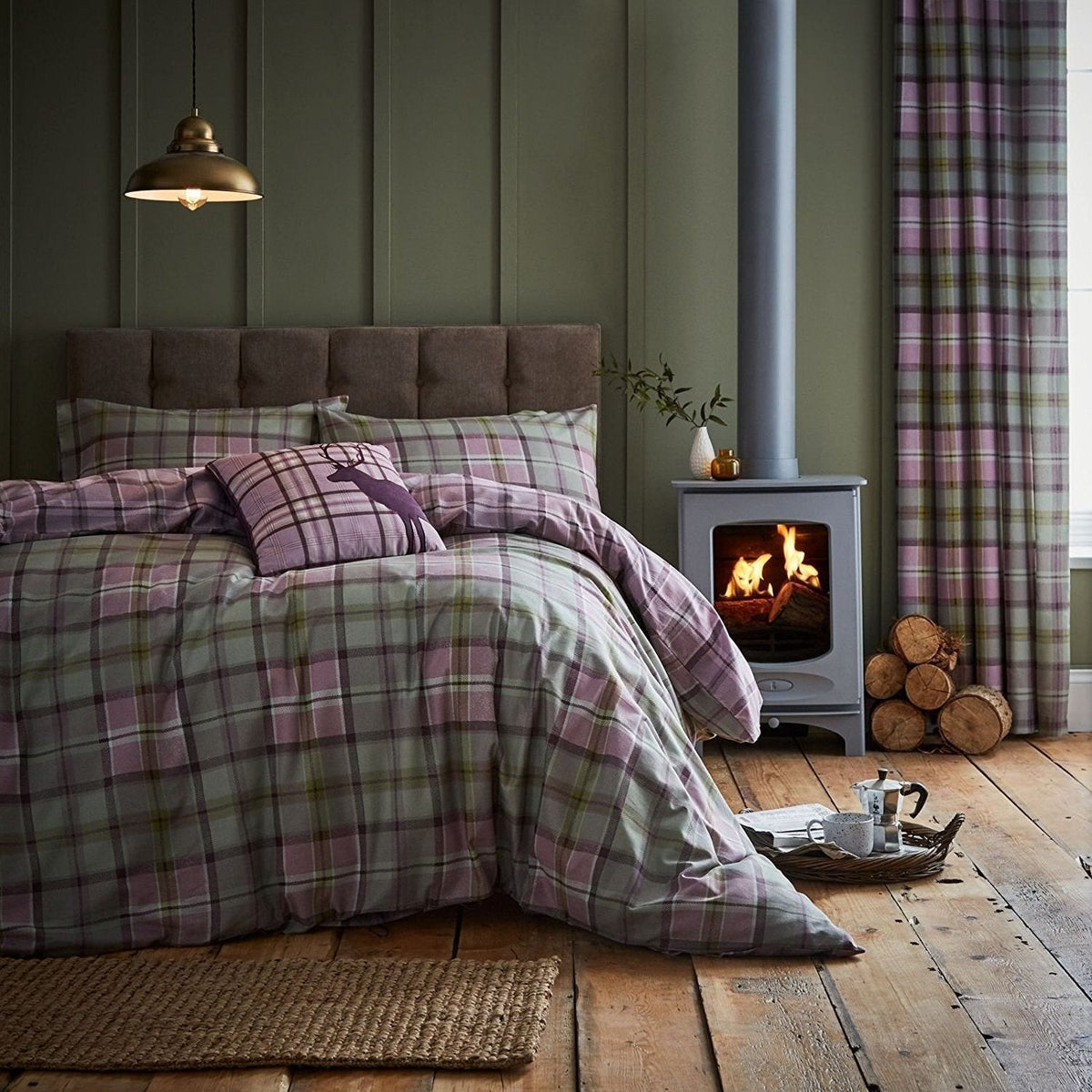 Cinnamon Spice Tartan Duvet Set