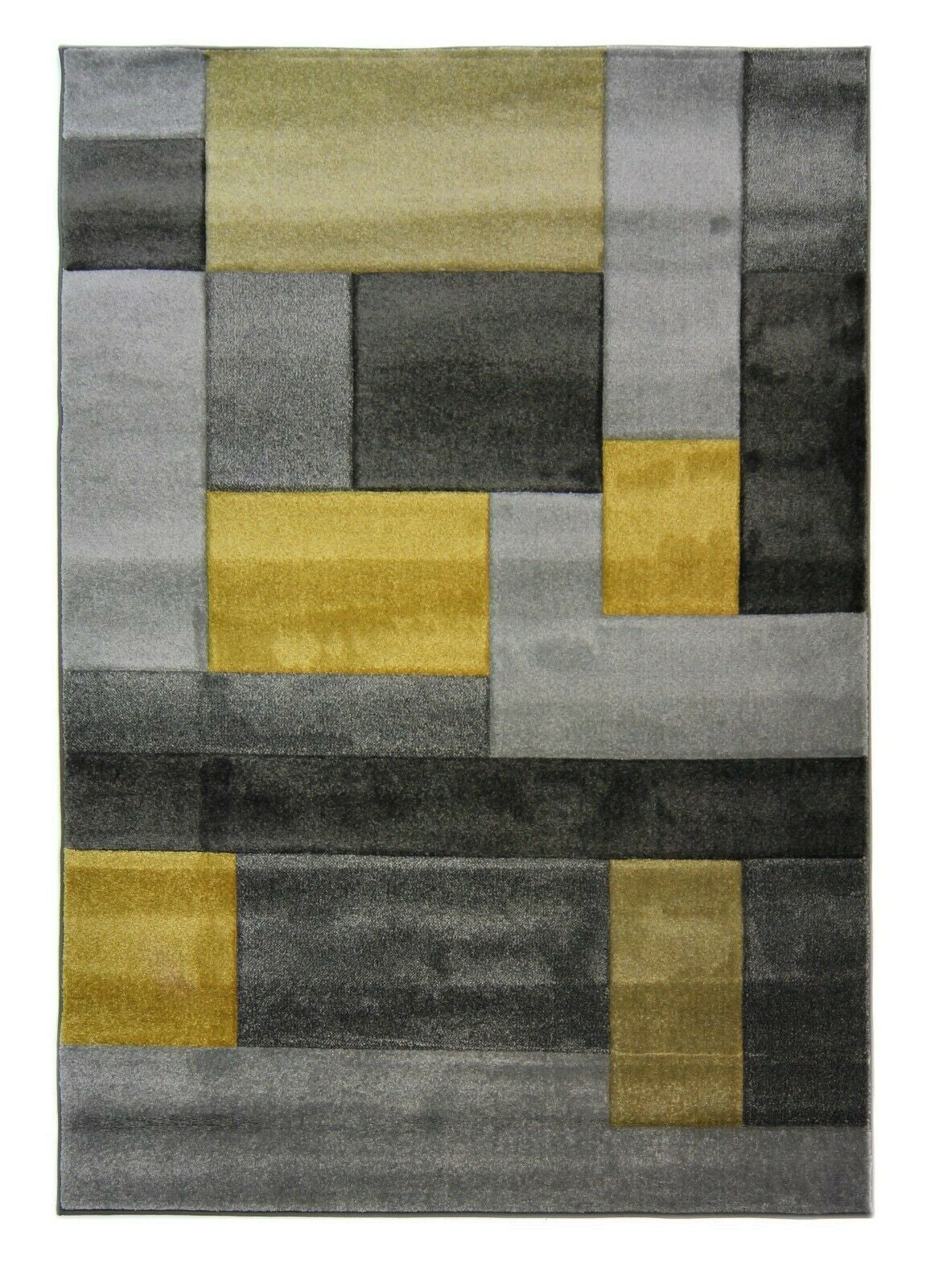 Grey & Green Tetris Thick Rug