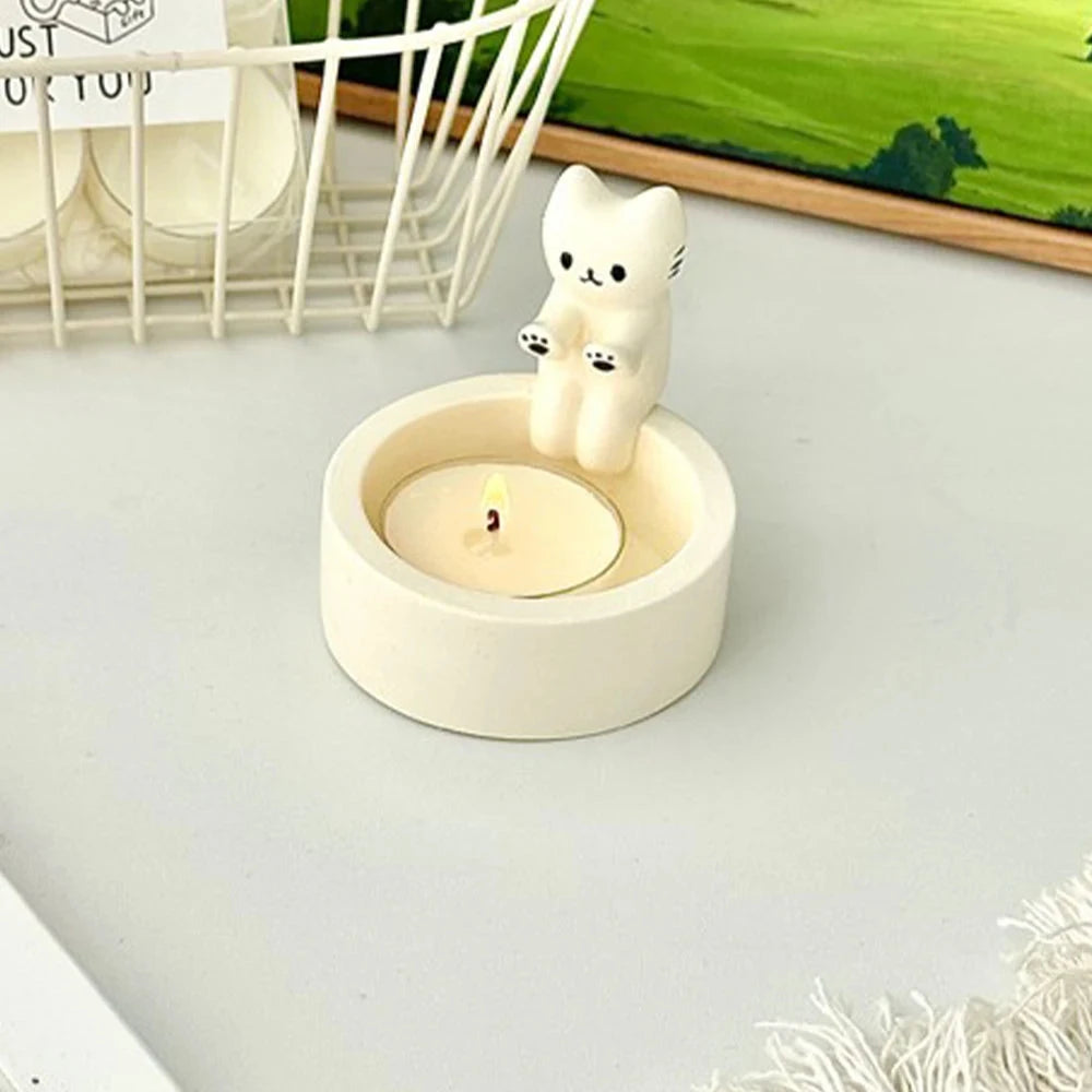 Cute Cat Candle Holder