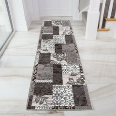 Grey Patchwork Rug